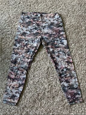 lululemon athletica Pink, Gray & Brown Printed High-Rise Leggings